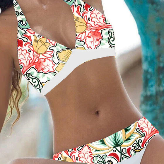 Damen Zweiteiliges Bikini - Neckholder mit Stützband