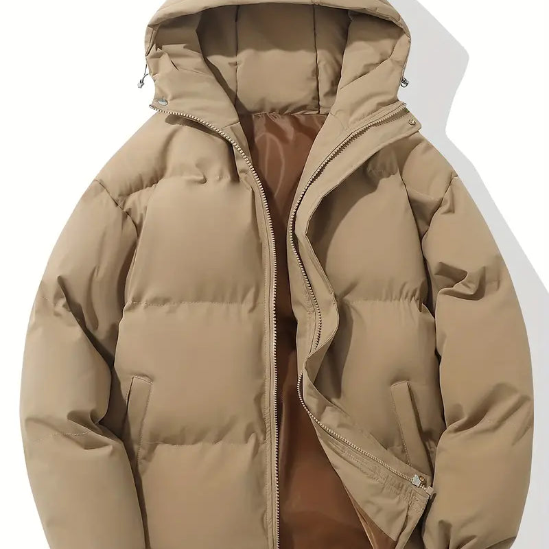 Women's Winter Puffer Jacket - Warm Hooded Outerwear
