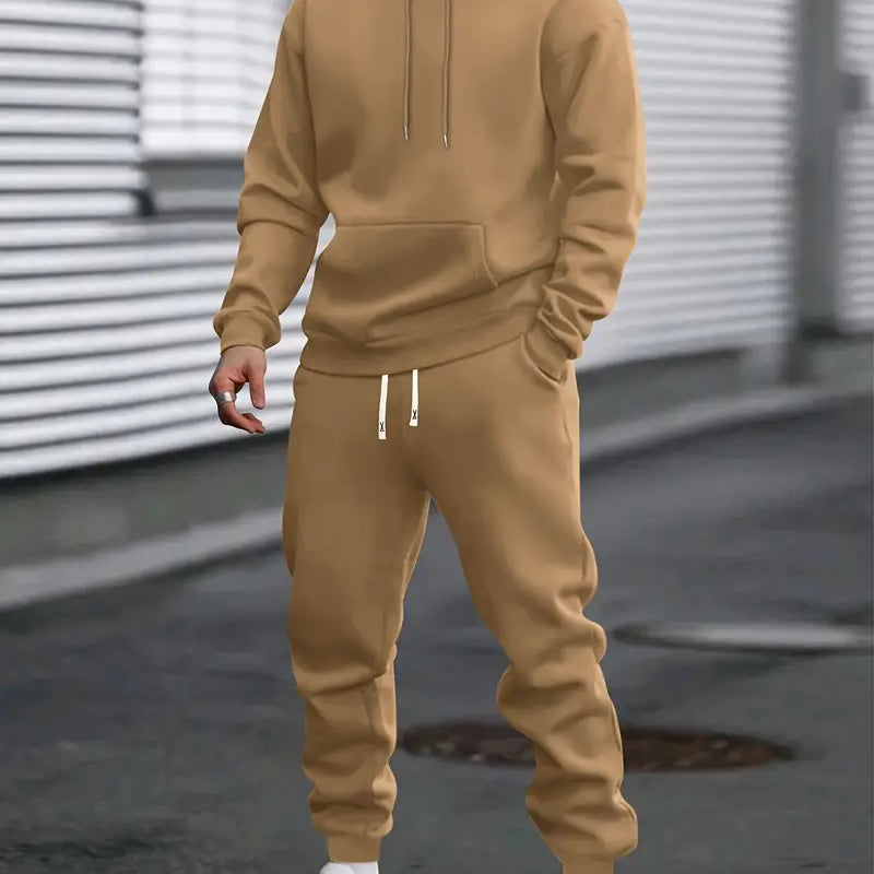 Herren Hoodie und Jogginghosen Set - Lockere Passform mit Bündchensaum