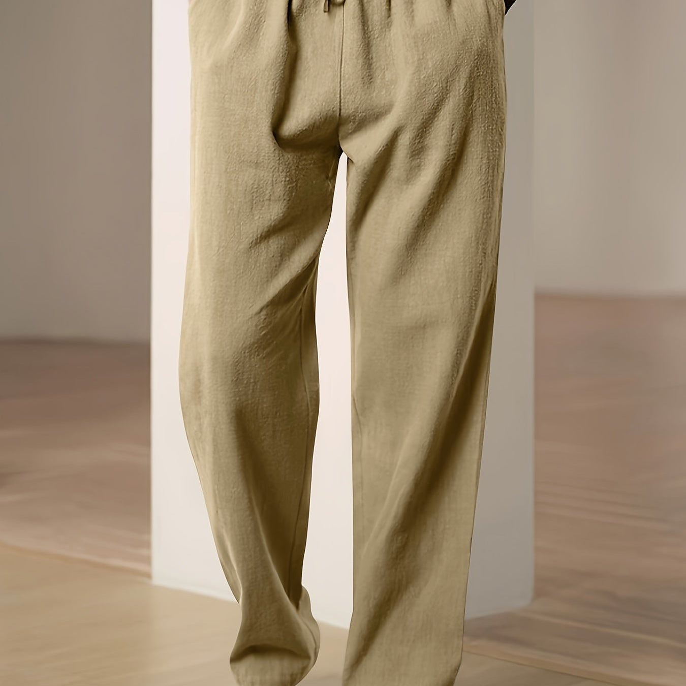 Herren Leinenhose - Gerades Bein mit verstellbarem Bund