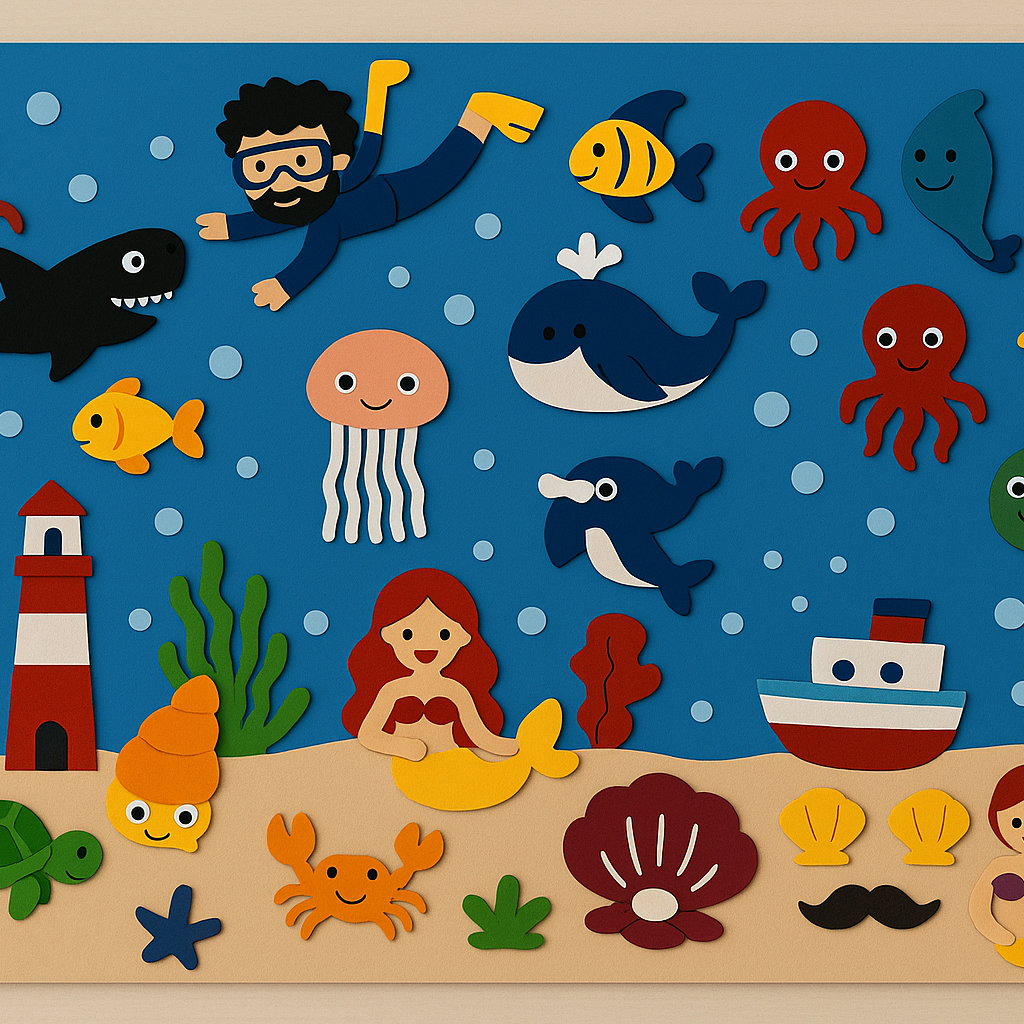 Filzbrett Pädagogisch Lernspiel – Interaktive Themen Aktivitätswand