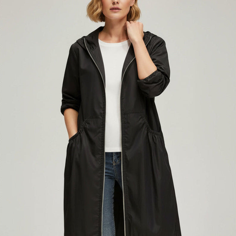 Women's Long Waterproof Jacket - Warm Outerwear