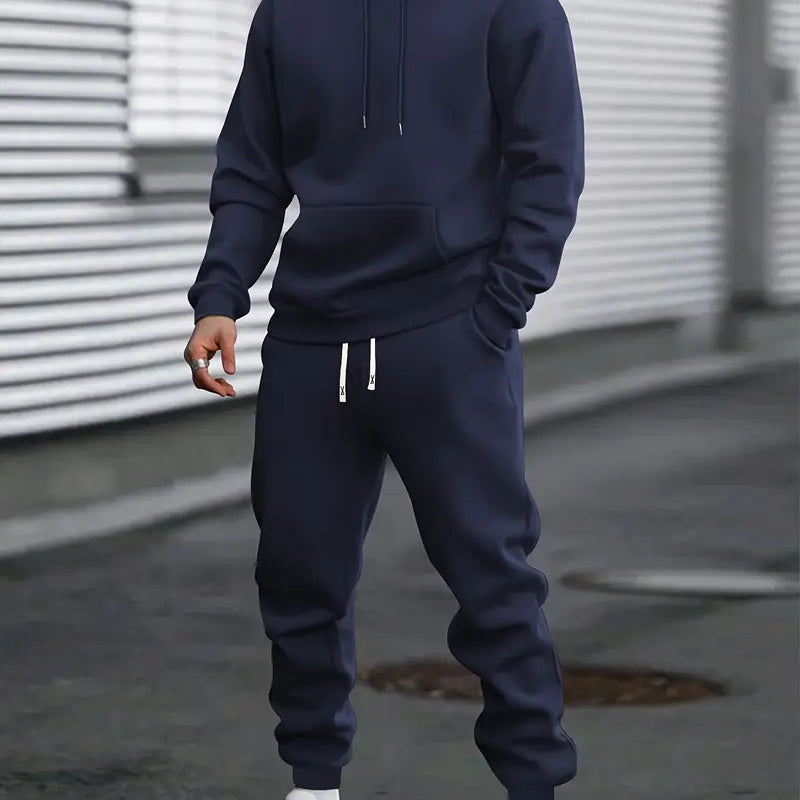 Herren Hoodie und Jogginghosen Set - Lockere Passform mit Bündchensaum