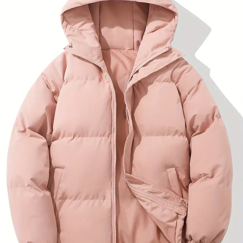 Women's Winter Puffer Jacket - Warm Hooded Outerwear