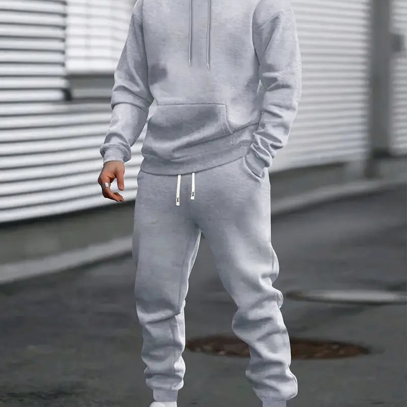 Herren Hoodie und Jogginghosen Set - Lockere Passform mit Bündchensaum