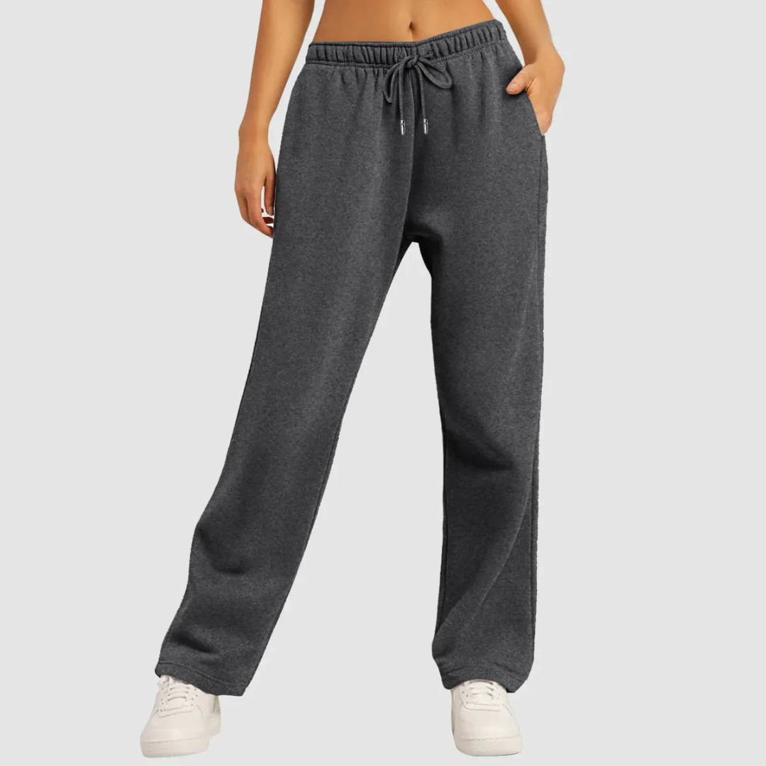 Women's wide-leg jogging pants - high-waisted & relaxed fit