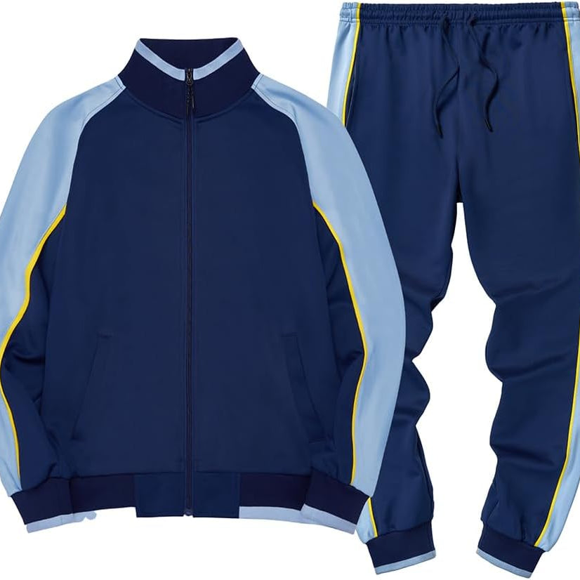 Men's Training Suit Set - Jacket with Zipper & Jogging Pants