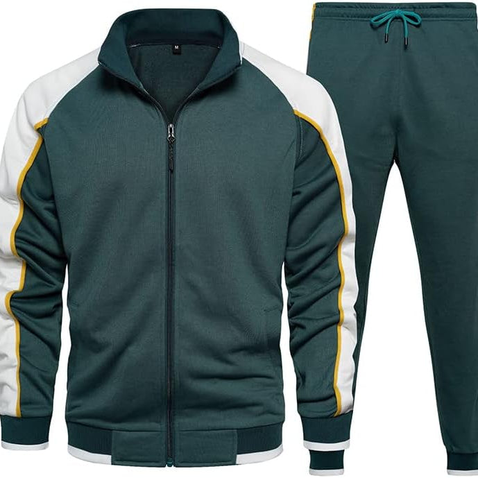 Men's Training Suit Set - Jacket with Zipper & Jogging Pants