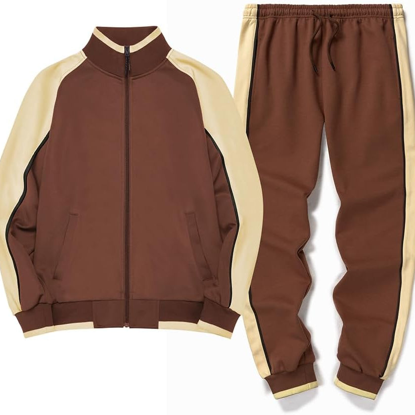 Men's Training Suit Set - Jacket with Zipper & Jogging Pants