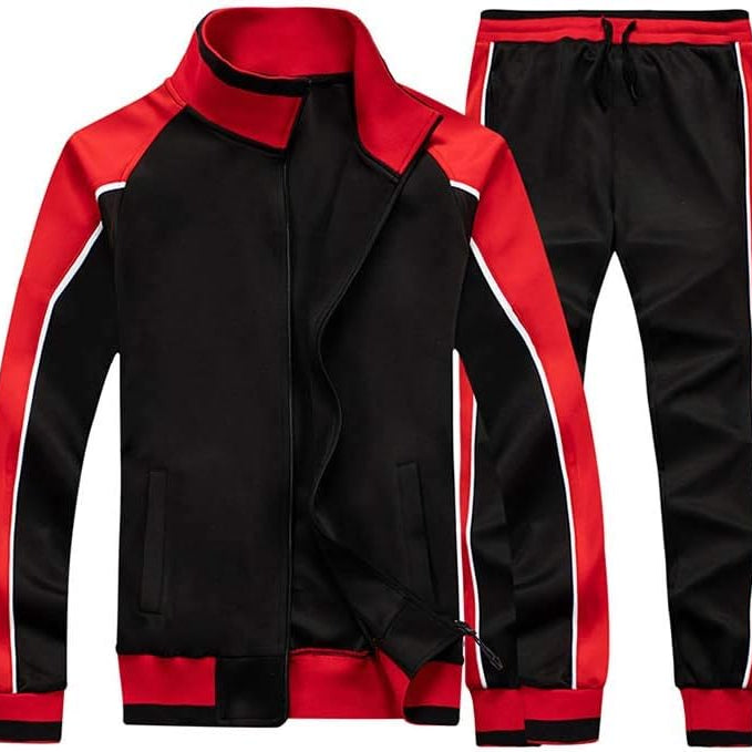 Men's Training Suit Set - Jacket with Zipper & Jogging Pants