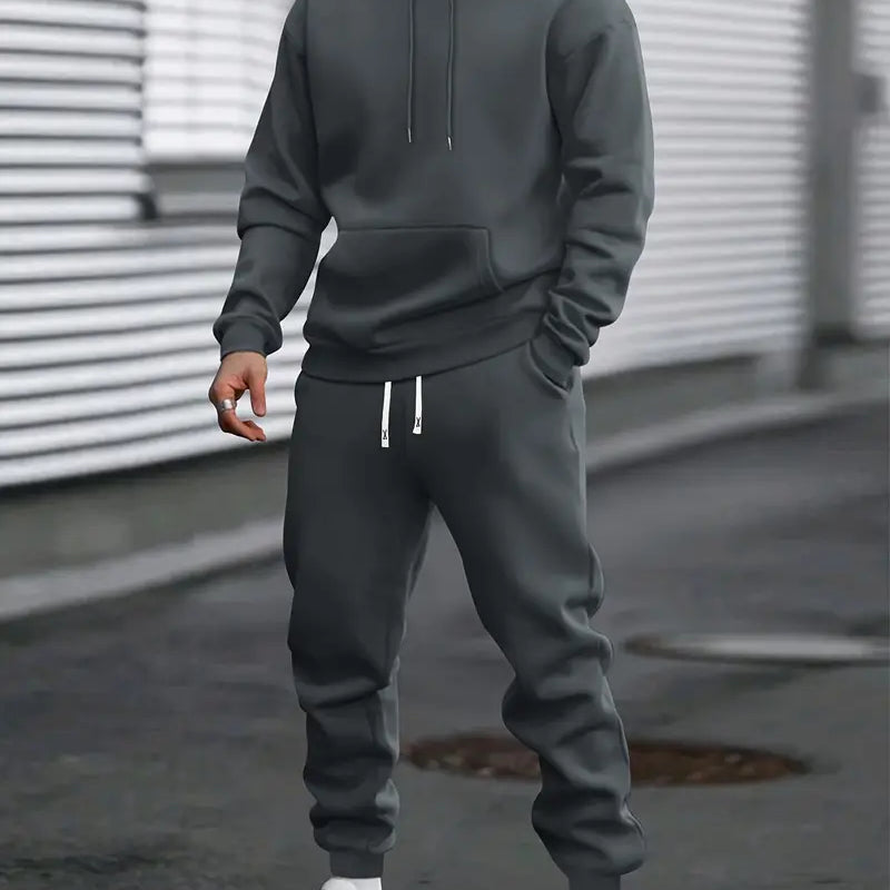 Herren Hoodie und Jogginghosen Set - Lockere Passform mit Bündchensaum