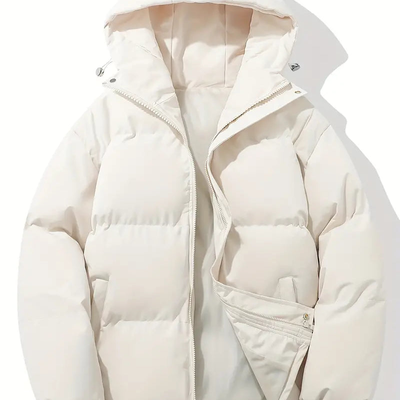 Women's Winter Puffer Jacket - Warm Hooded Outerwear