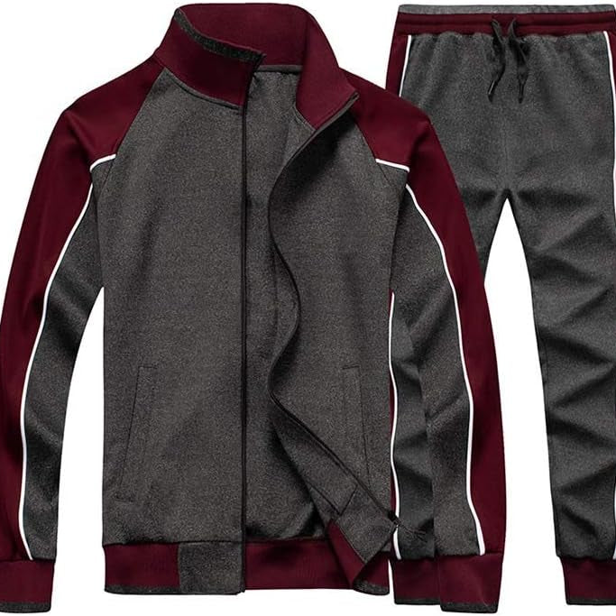 Men's Training Suit Set - Jacket with Zipper & Jogging Pants