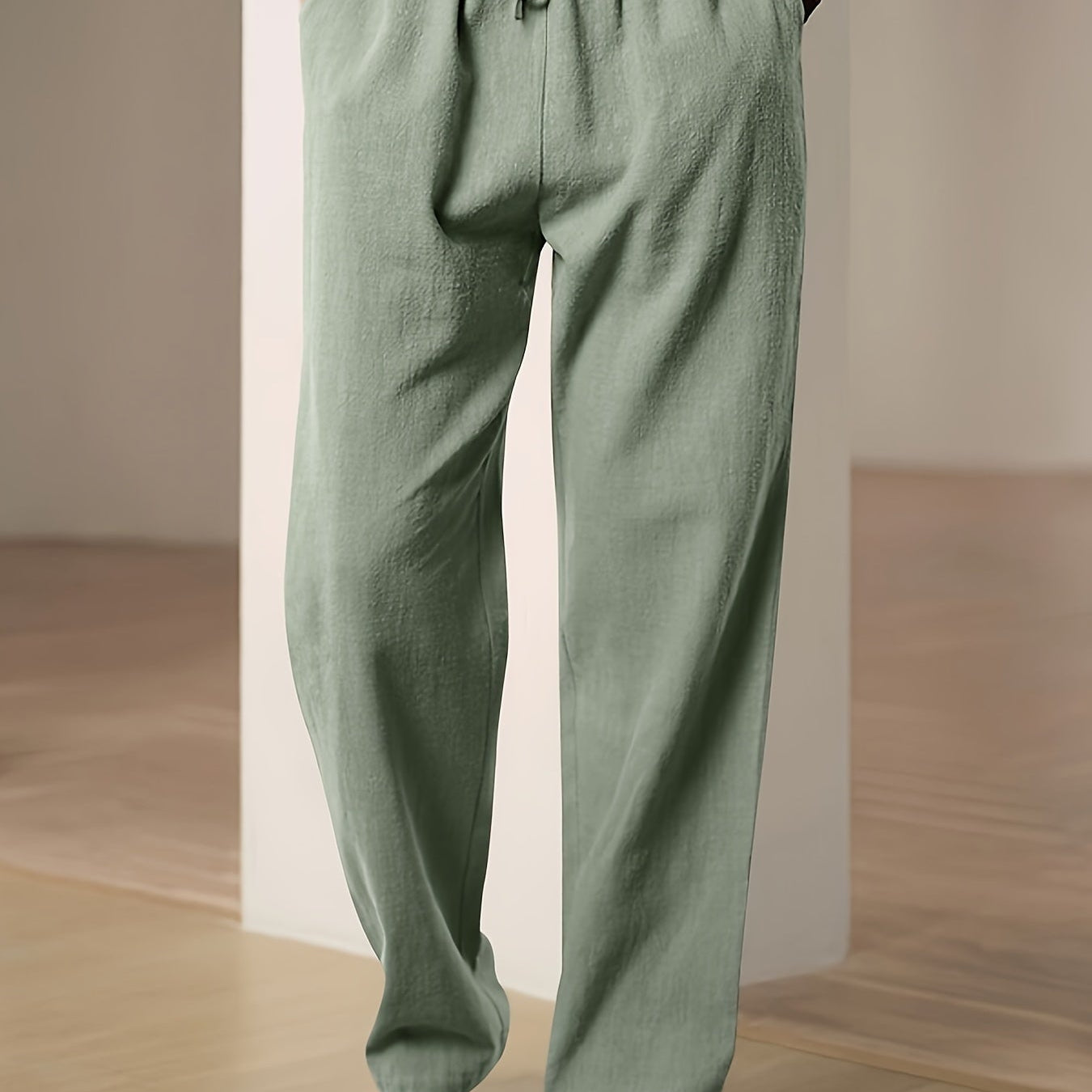 Herren Leinenhose - Gerades Bein mit verstellbarem Bund