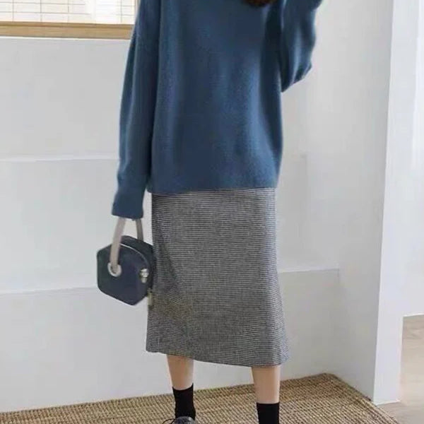 Damen Strickpullover - Rollkragen mit Übergroßem Schnitt