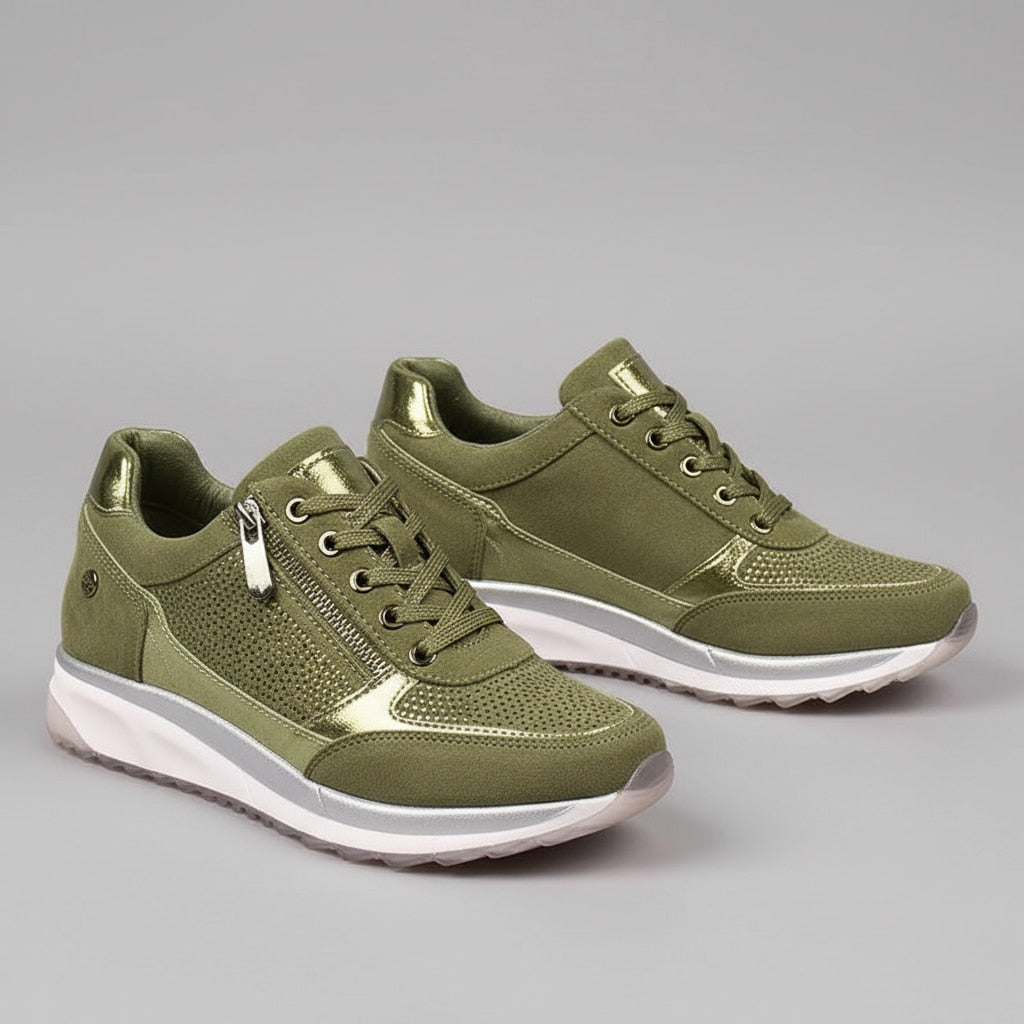 Dames Orthopedische Sneakers - Ademende Rits Comfort