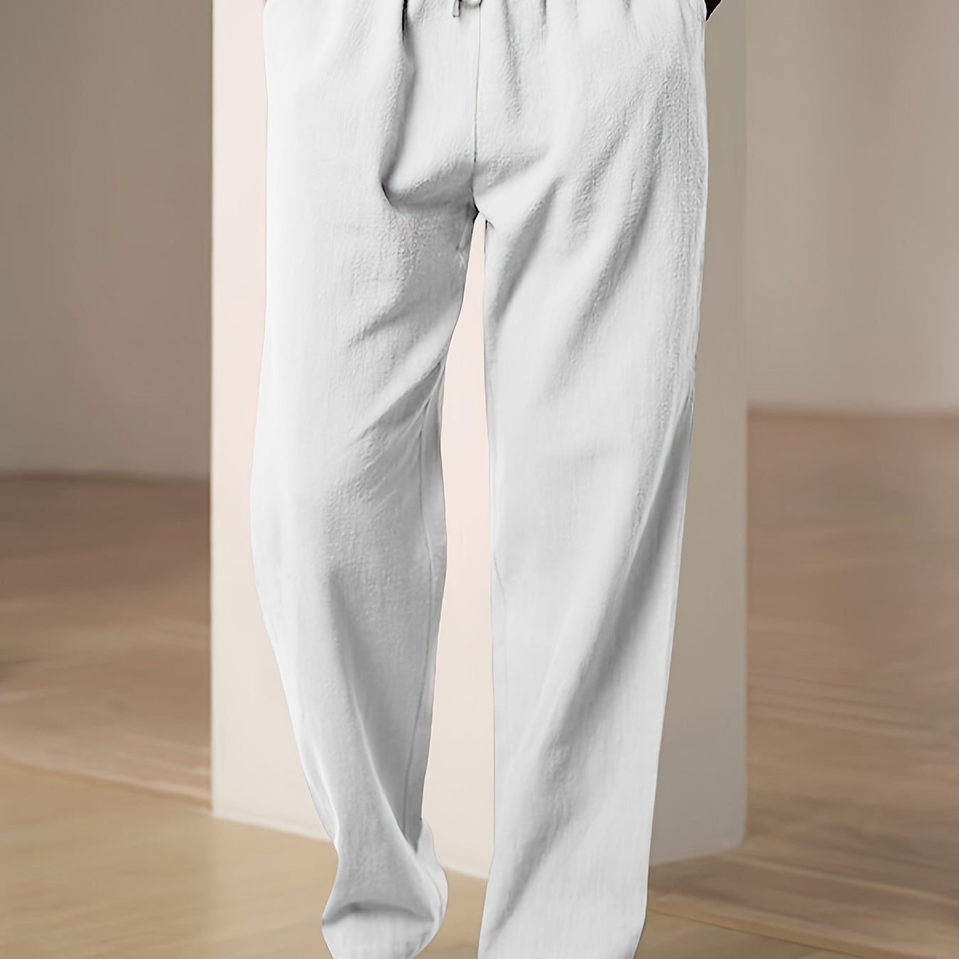 Herren Leinenhose - Gerades Bein mit verstellbarem Bund