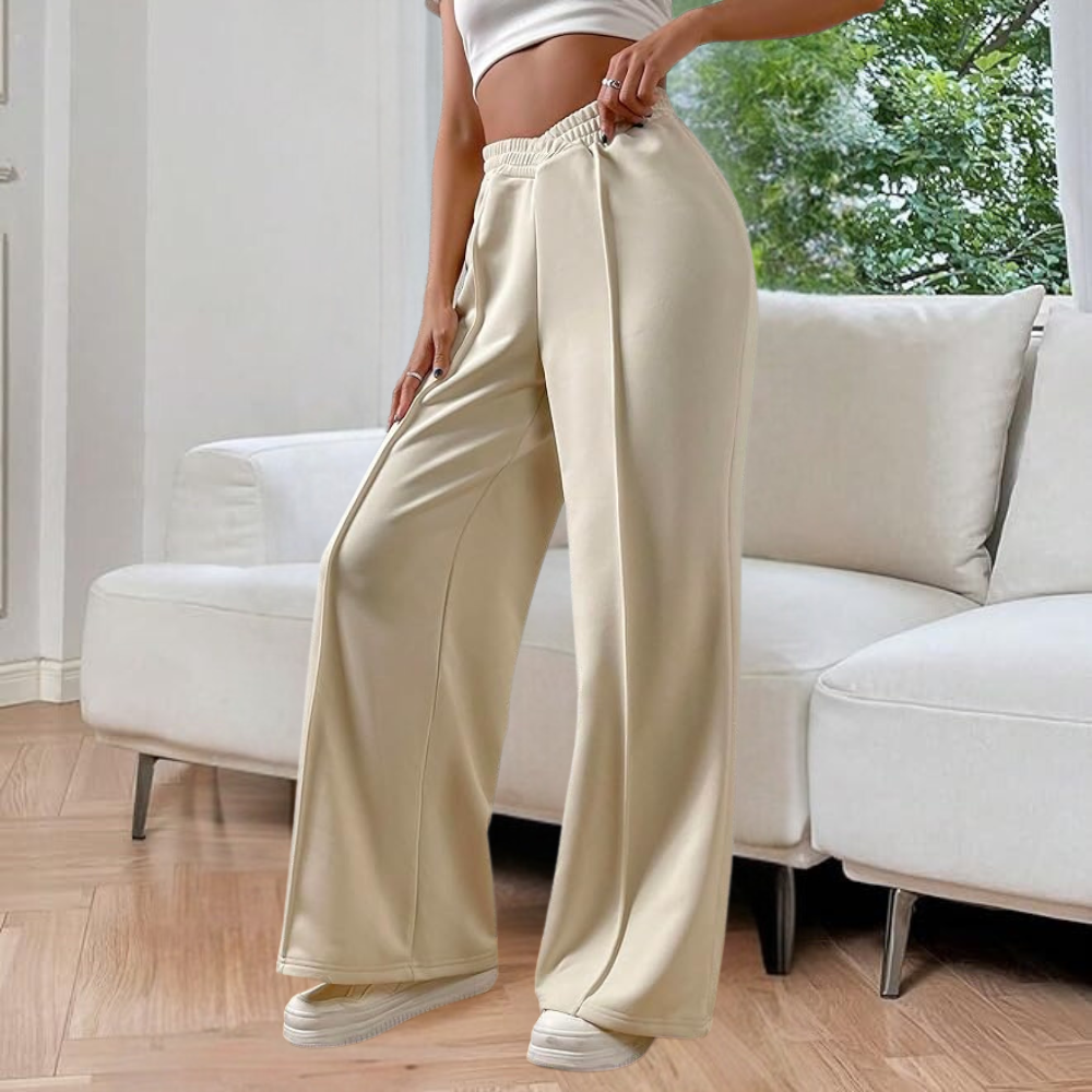 Women's High-Waist Wide-Leg Joggers - Relaxed & Flexible Fit