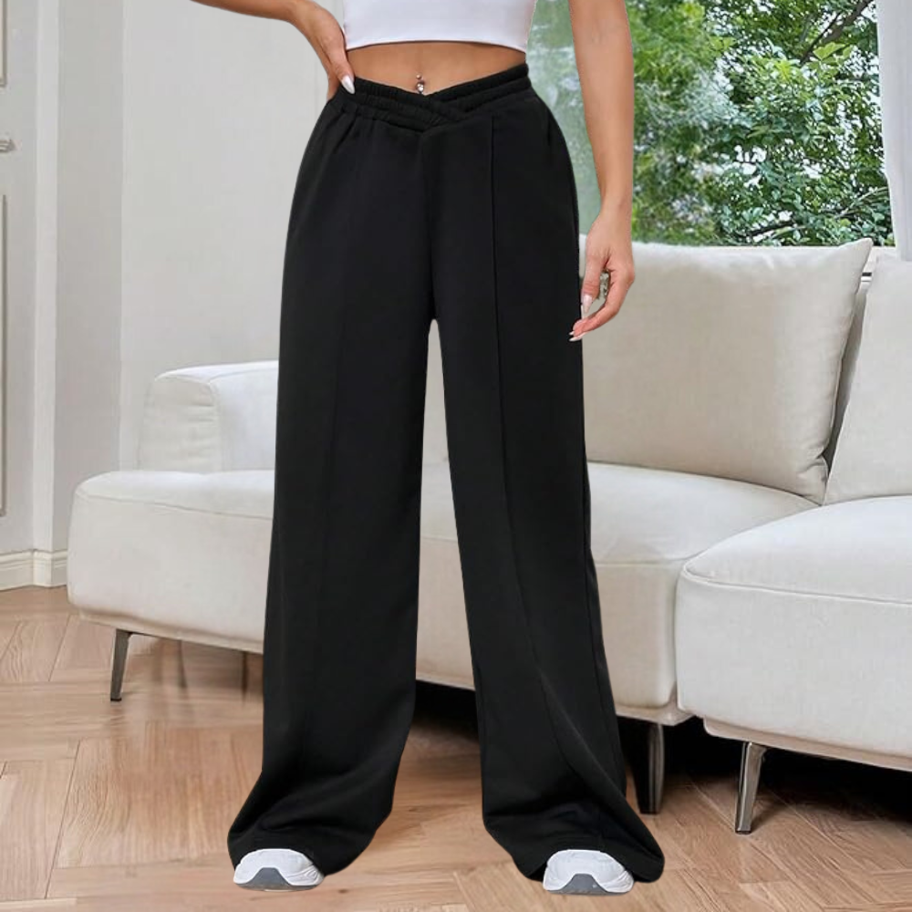 Women's High-Waist Wide-Leg Joggers - Relaxed & Flexible Fit