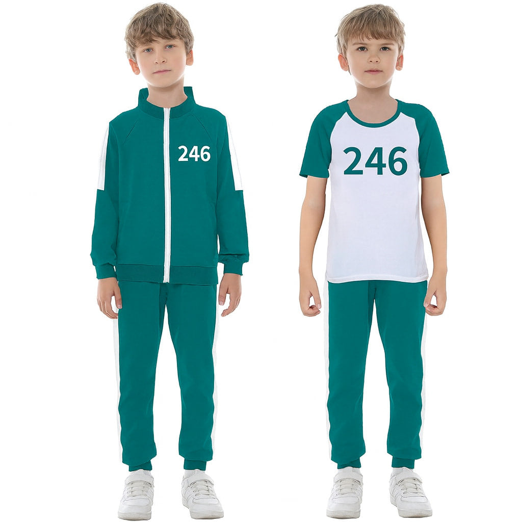 Kinder Halloween Sportanzug Kostüm - Trainingsjacke, T-Shirt und Jogginghose