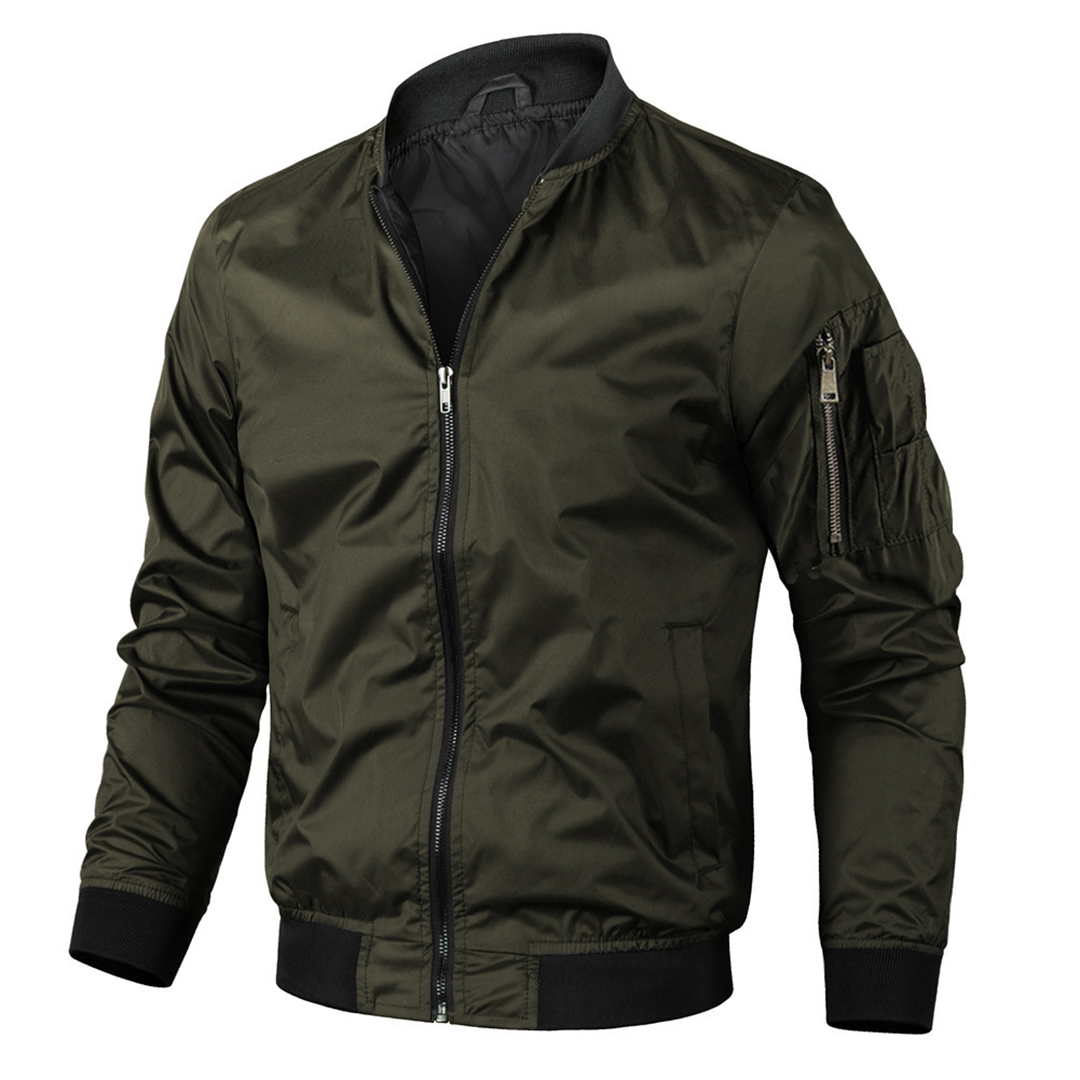 Men's Vintage Style Bomber Jacket - Light Outerwear