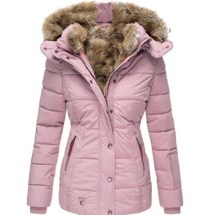 Damen Winter-Parka-Jacke - Gesteppt mit Kapuze