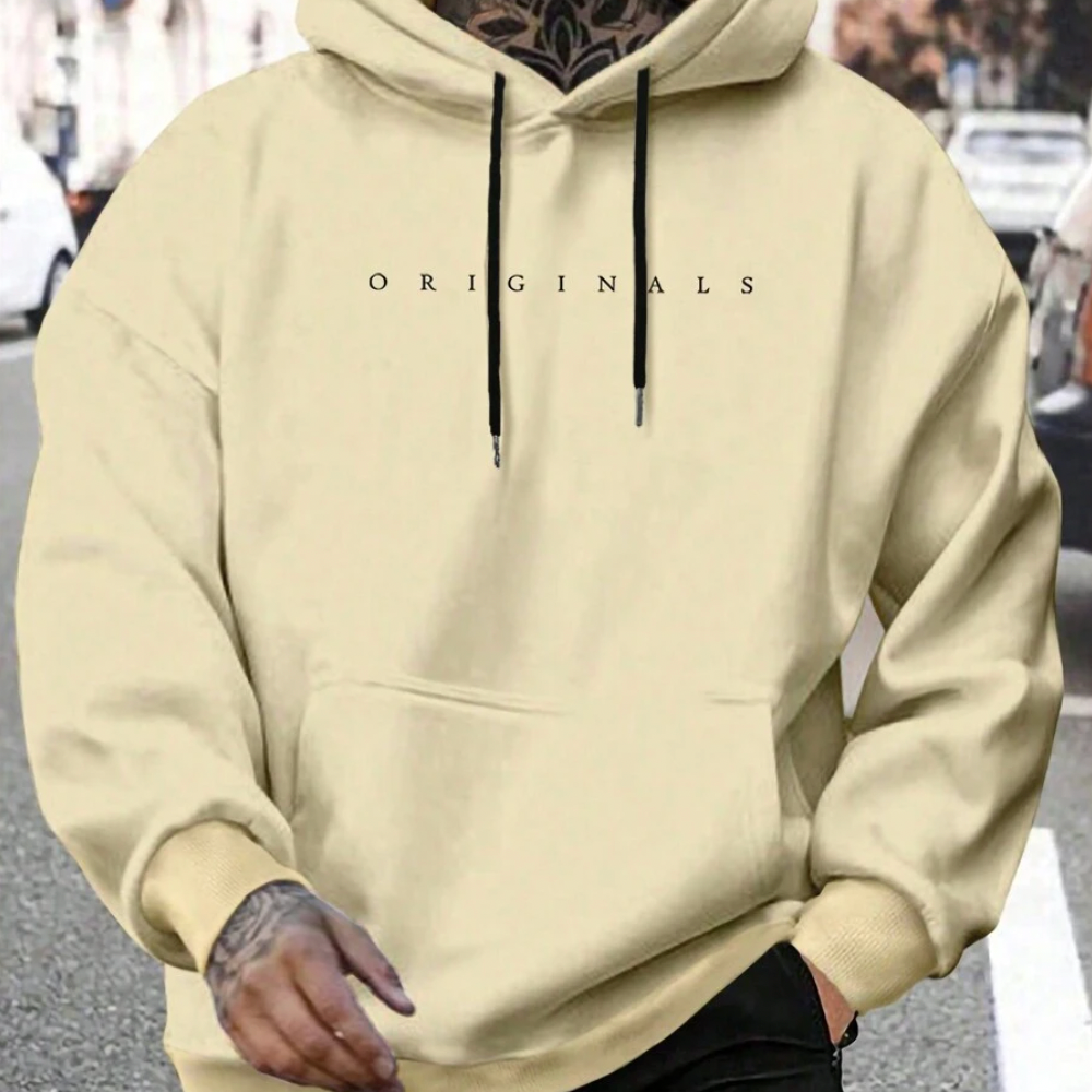 Herren Oversized Hoodie - Mit Grafikdruck und Kängurutasche