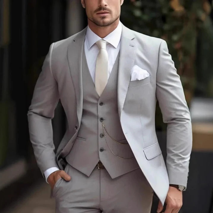 Herren 3-teiliges Hochzeitsanzug-Set - Jacke, Weste & Hose