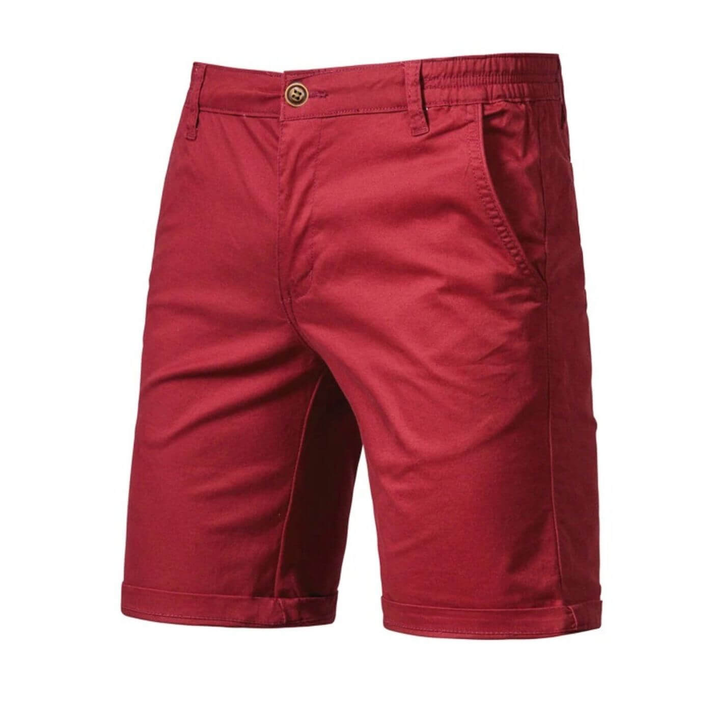 Herren Chino-Shorts - Slim Fit mit Knopfverschluss