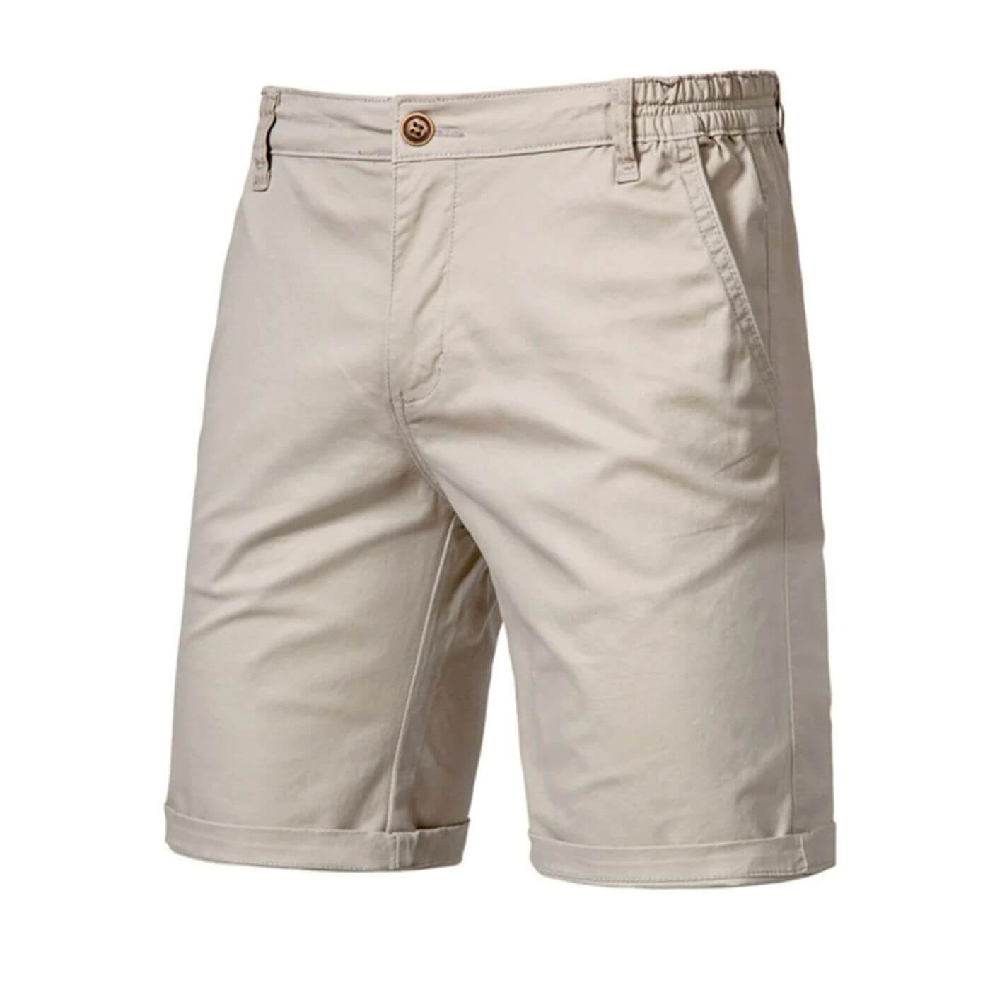 Herren Chino-Shorts - Slim Fit mit Knopfverschluss