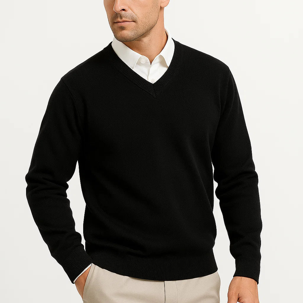 Cashmere Trui voor Heren - Slim Fit met V-Hals