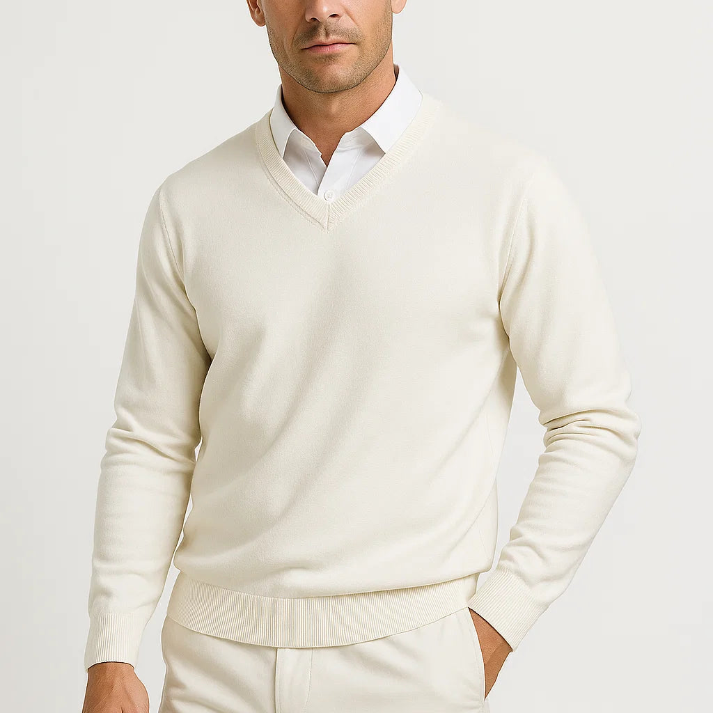 Cashmere Trui voor Heren - Slim Fit met V-Hals