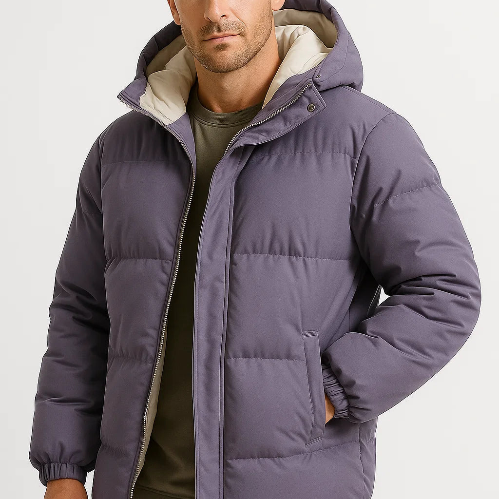 Gewatteerde Jas met Capuchon voor Heren - Geïsoleerd en Winddicht