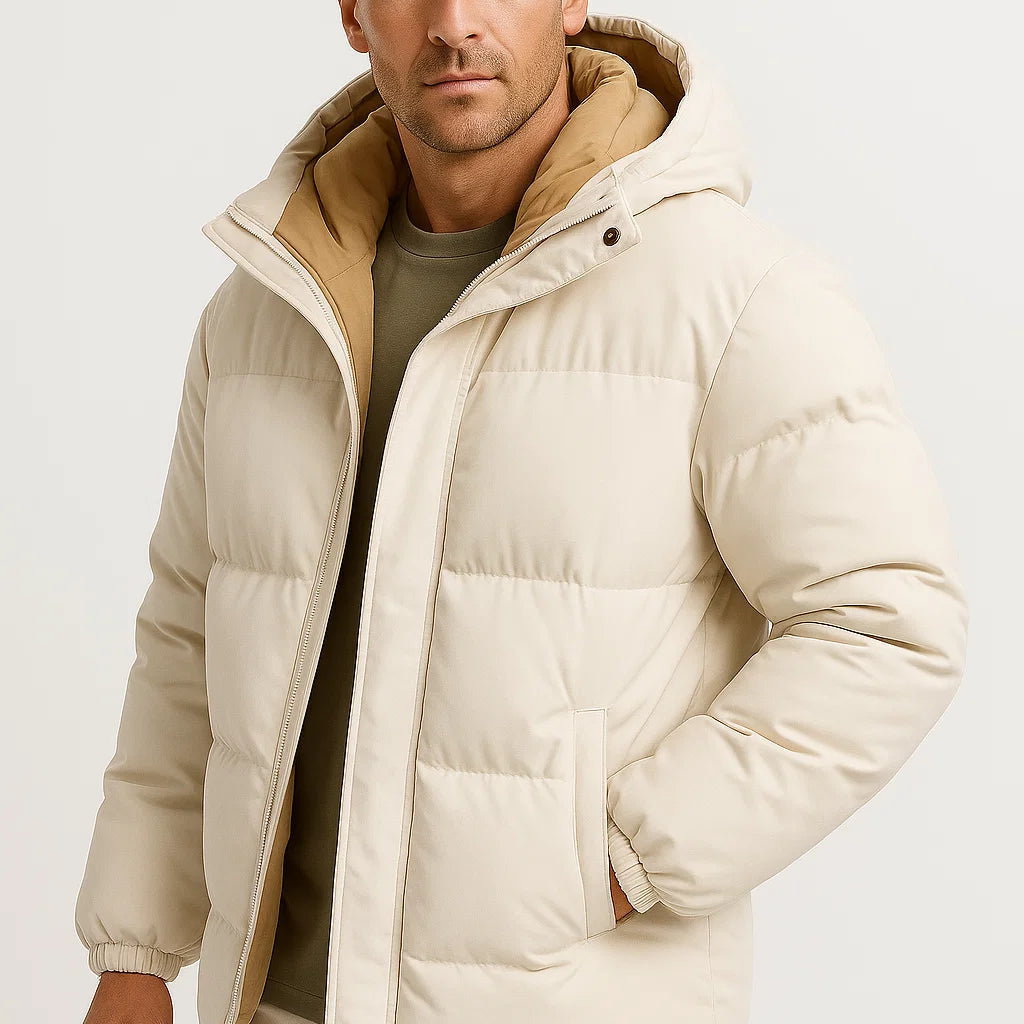 Gewatteerde Jas met Capuchon voor Heren - Geïsoleerd en Winddicht