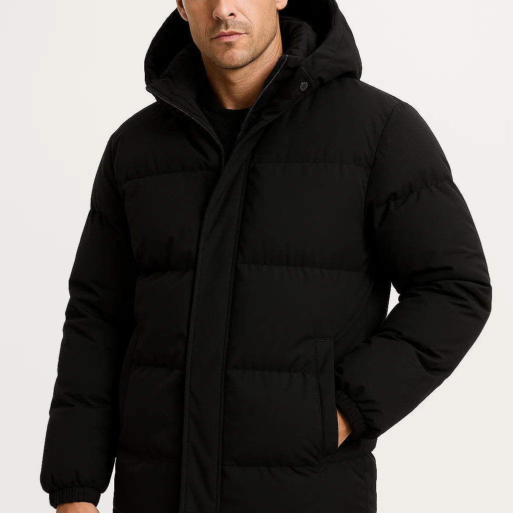 Gewatteerde Jas met Capuchon voor Heren - Geïsoleerd en Winddicht