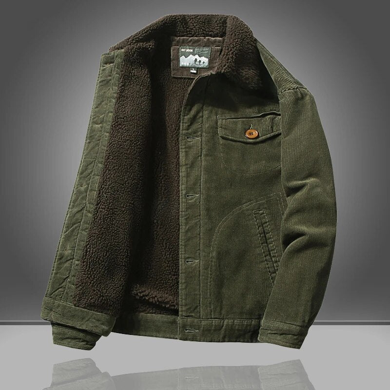 Men's Corduroy Trucker Jacket - Lined & Warm Winter Style