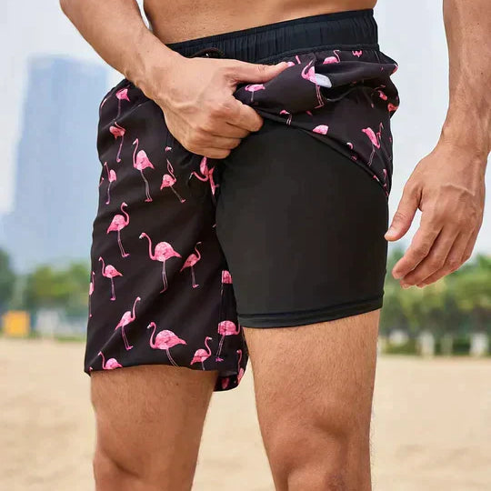 Men's Swim Shorts – Quick-Dry with Compression Liner