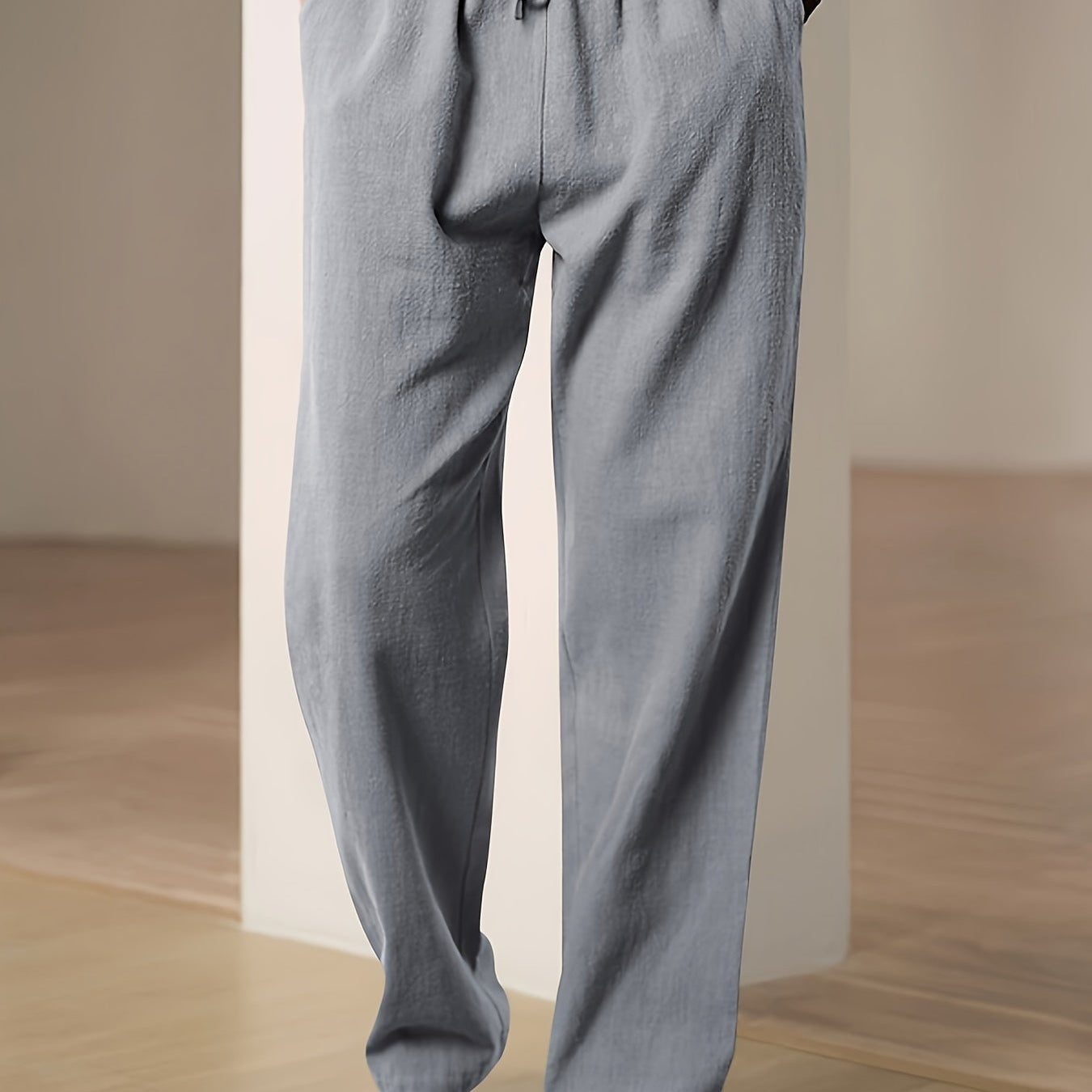 Herren Leinenhose - Gerades Bein mit verstellbarem Bund