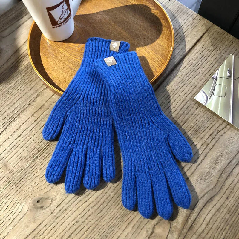 Herren Strick-Winterhandschuhe - Gerippt & Touchscreen-kompatibel
