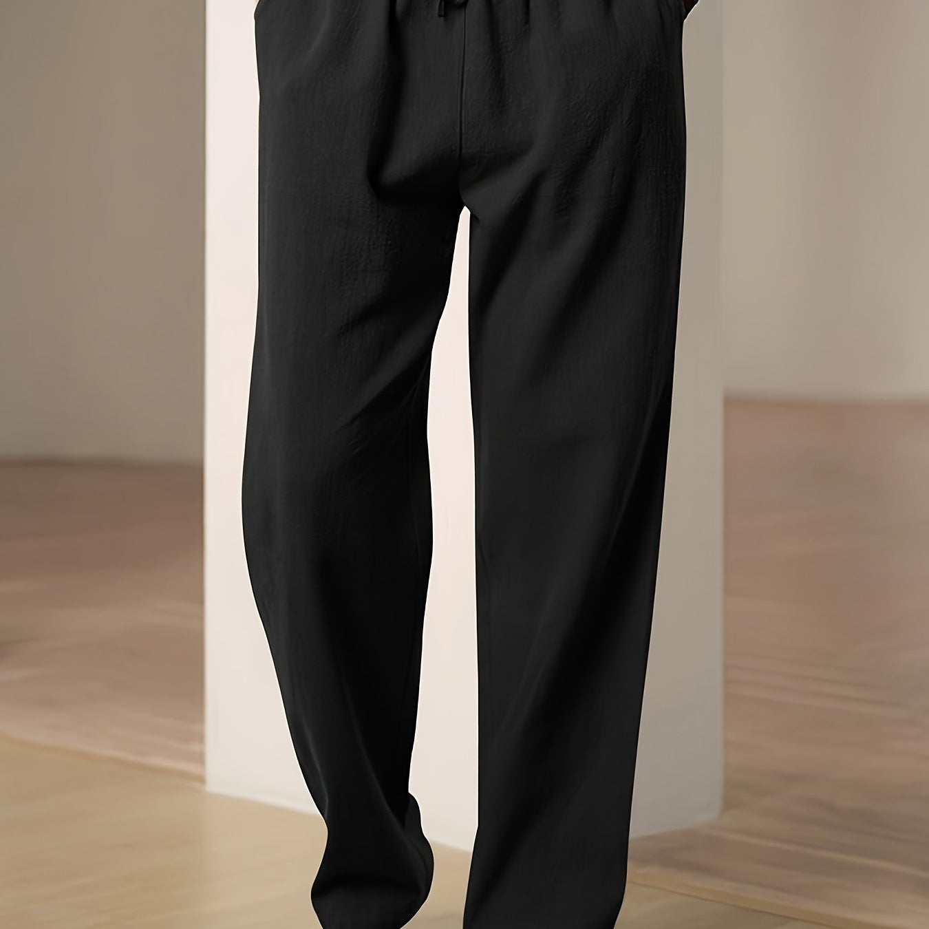 Herren Leinenhose - Gerades Bein mit verstellbarem Bund