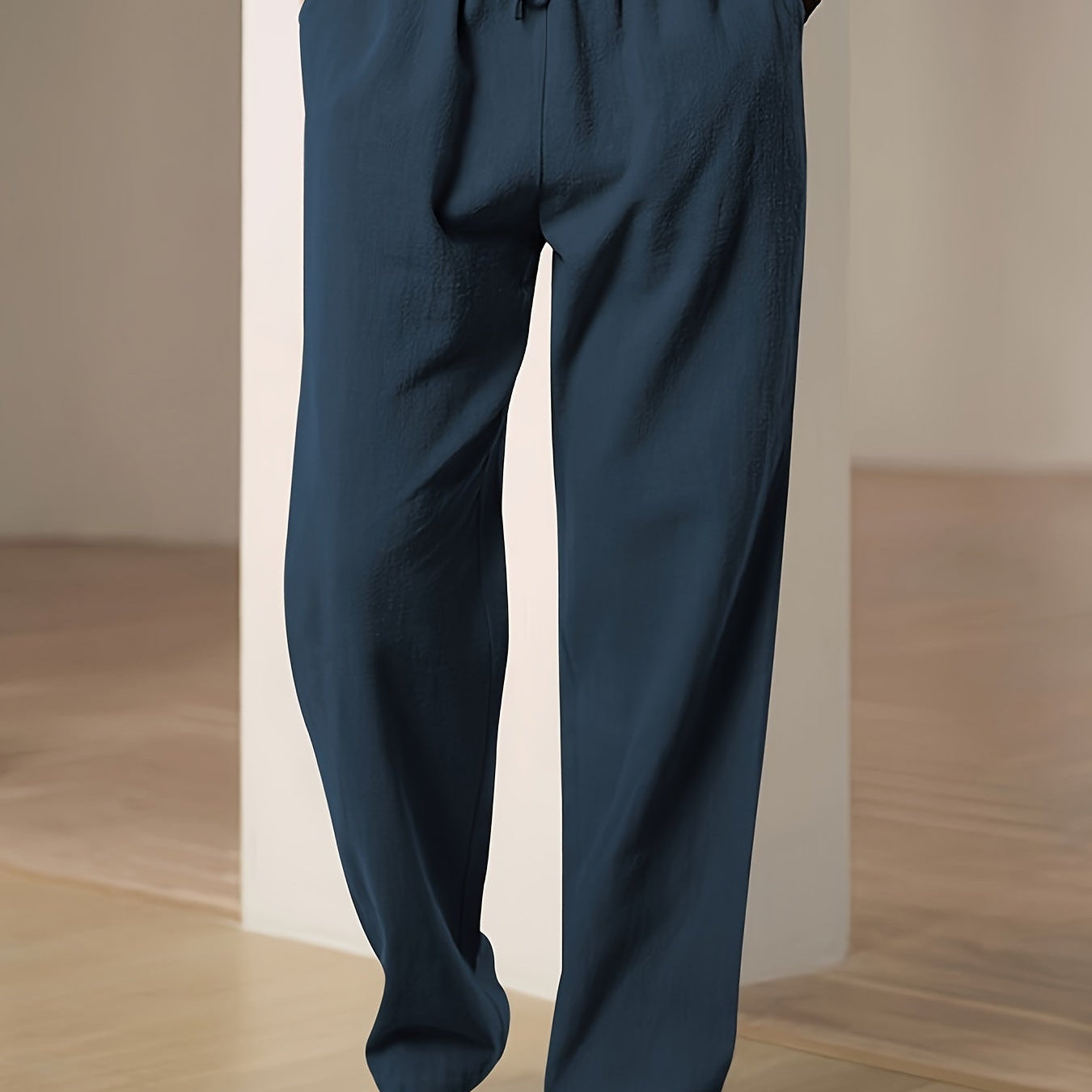 Herren Leinenhose - Gerades Bein mit verstellbarem Bund