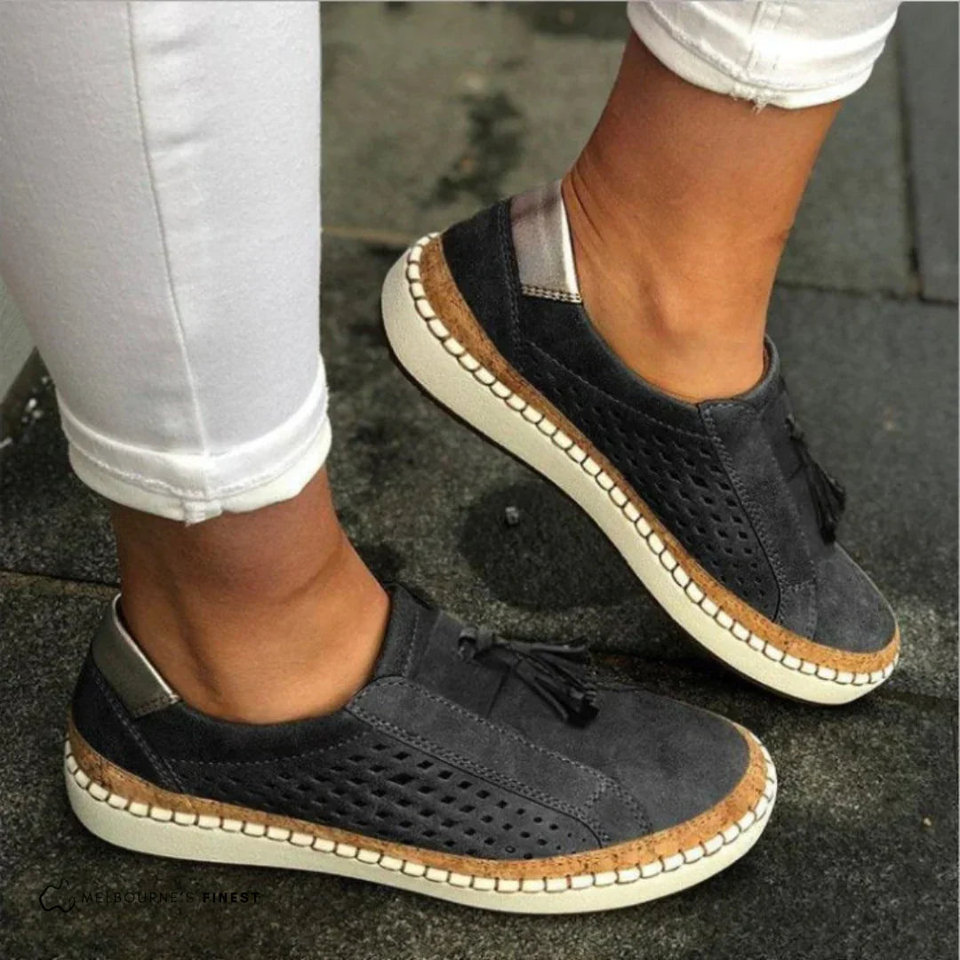 Damen Orthopädische Slip-On Sneaker Stützende Gehsneaker und Atmungsaktiv