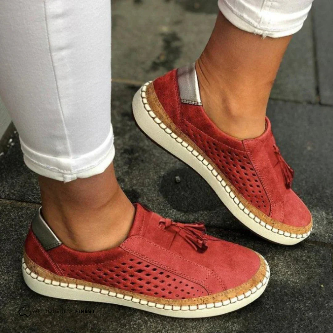 Damen Orthopädische Slip-On Sneaker Stützende Gehsneaker und Atmungsaktiv