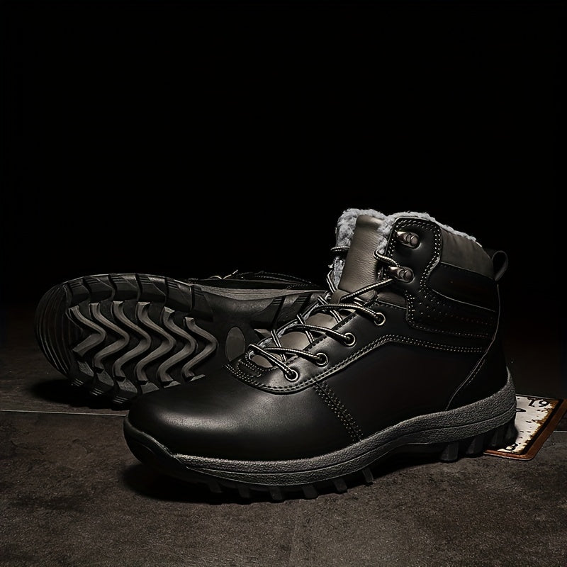 Botines de senderismo de invierno para hombre – Forro térmico con suela exterior antideslizante