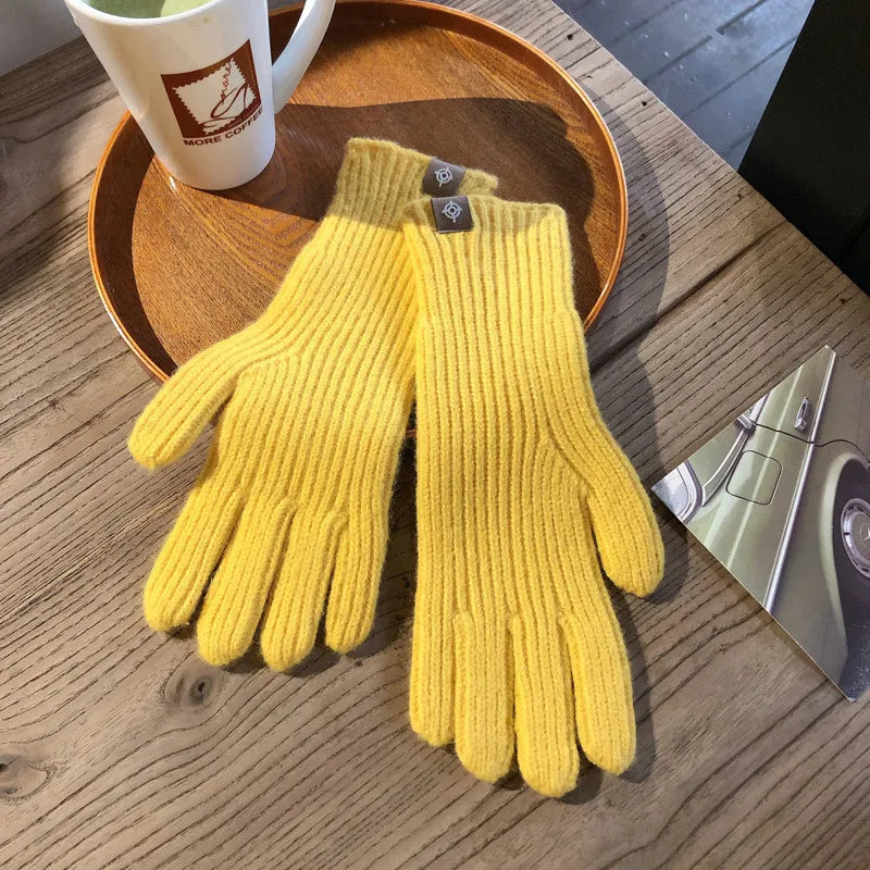 Herren Strick-Winterhandschuhe - Gerippt & Touchscreen-kompatibel