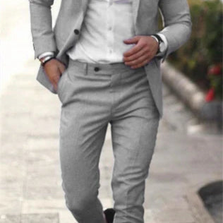 Men's 2-Piece Suit Set - Slim Fit Blazer with Matching Trousers