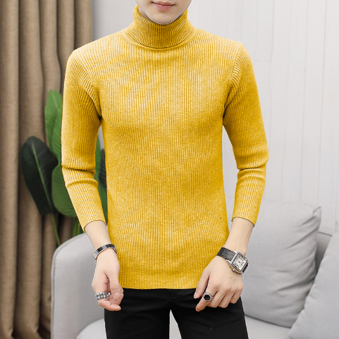 Herren Rollkragenpullover - Gerippt Slim Fit