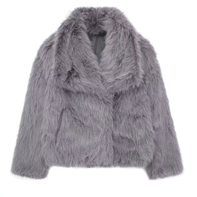 Damen Pelzmantel - Warme & luxuriöse Winterjacke