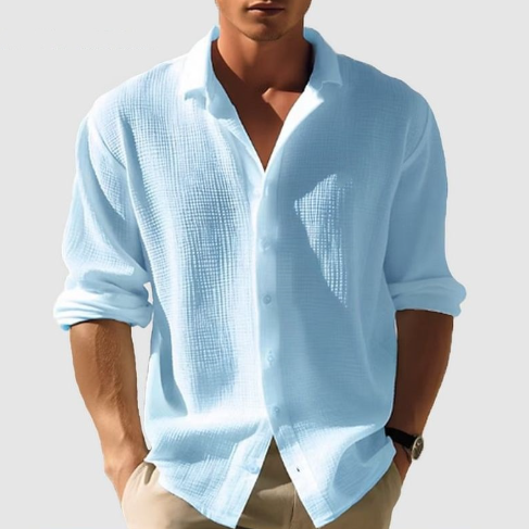Herren Leinenhemd - Leicht & Button-Down