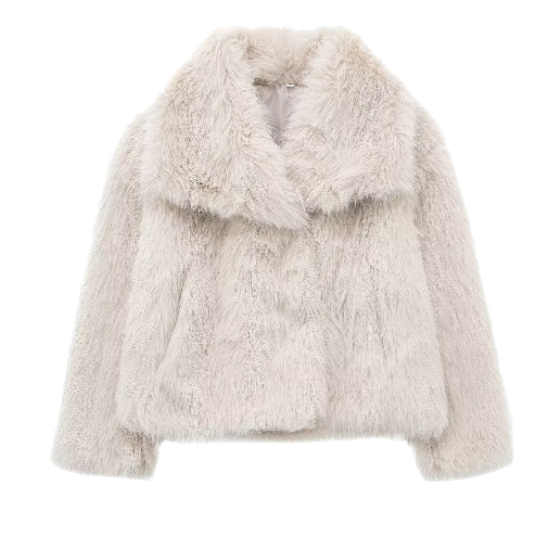 Damen Pelzmantel - Warme & luxuriöse Winterjacke